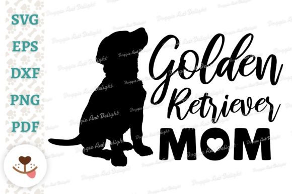Golden Retriever Mom Design Svg Cut File
