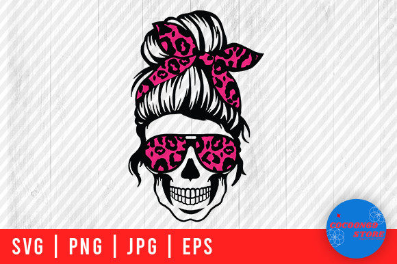 Leopard Mom Life & Skull: Graphics for Crafts