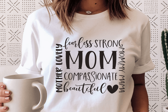 Mom Phrase Collage SVG: Graphics for Crafts