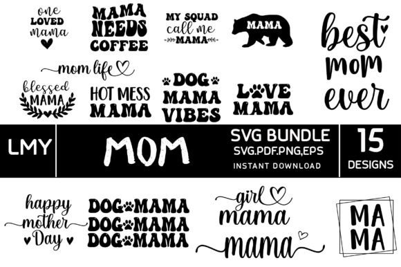 Mothers Day SVG Graphics for Crafts and Blogs