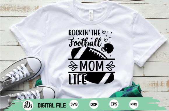 Rockin the Football Mom Life Svg: Graphics for Crafts