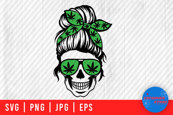 Weed Mom Skull Svg: Bold Graphics for Crafts